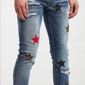 Crysp Denim Star Studded Jeans